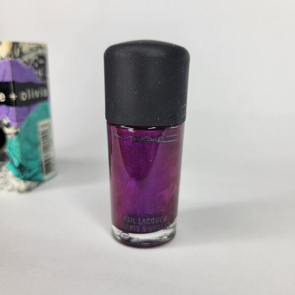 MAC Alice + Olivia Nail Lacquer "So Rich So Pretty" Purple Shimmer NEW - Picture 8 of 10